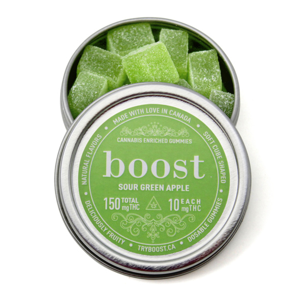 Boost Sour Green Apple Gummies 150mg THC