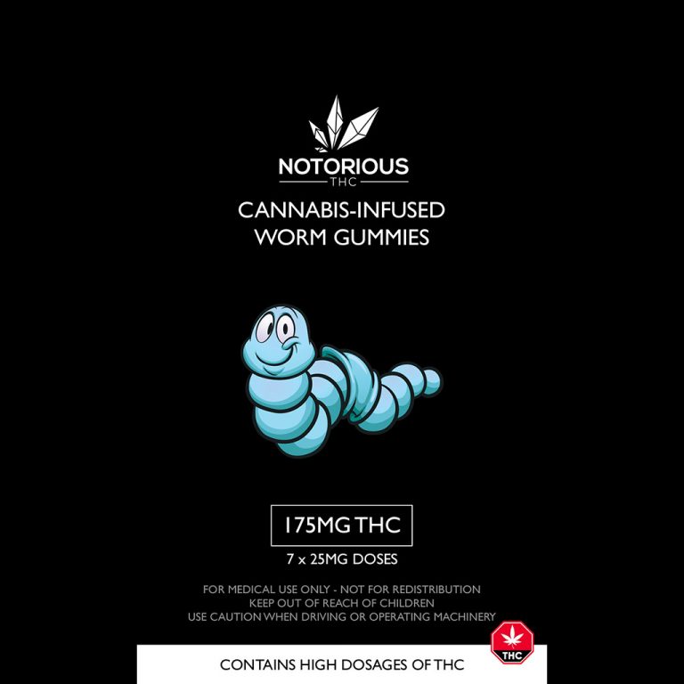 Notorious THC – Neon Worms Gummies (175MG THC)