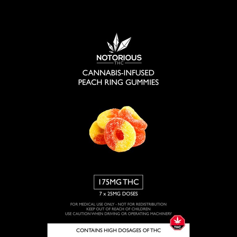 Notorious THC – Peach Rings (175MG THC)