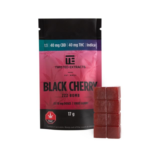 Black Cherry Zzz Jelly Bomb 1:1 | Indica | 40mg CBD & 40mg THC 