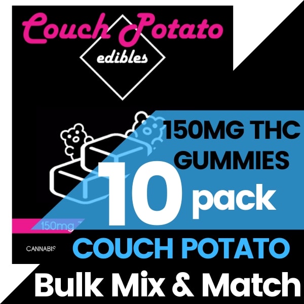 COUCH POTATO Edibles – 150MG THC Gummies Mix & Match 10pk