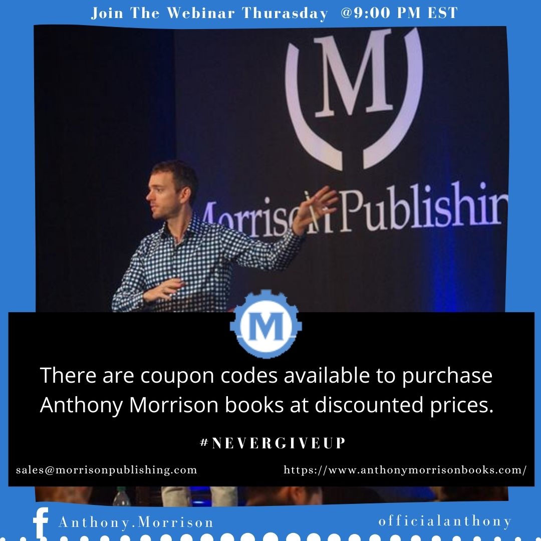 Anthony Morrison Books Including Proven Methods To Be Successful