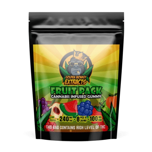 240MG THC + 100MG CBD GUMMIES BY GOLDEN MONKEY EXTRACTS