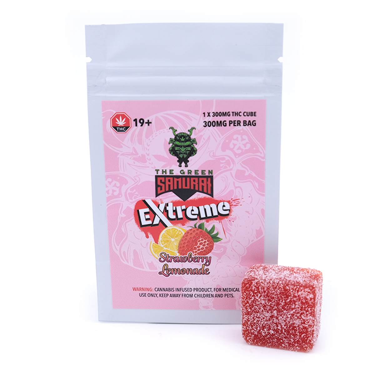 Strawberry Lemonade 300MG THC Gummy By The Green Samurai