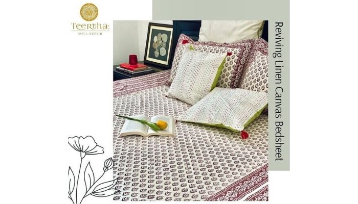 Vibrant Block Printed Bedcovers Online - Teertha