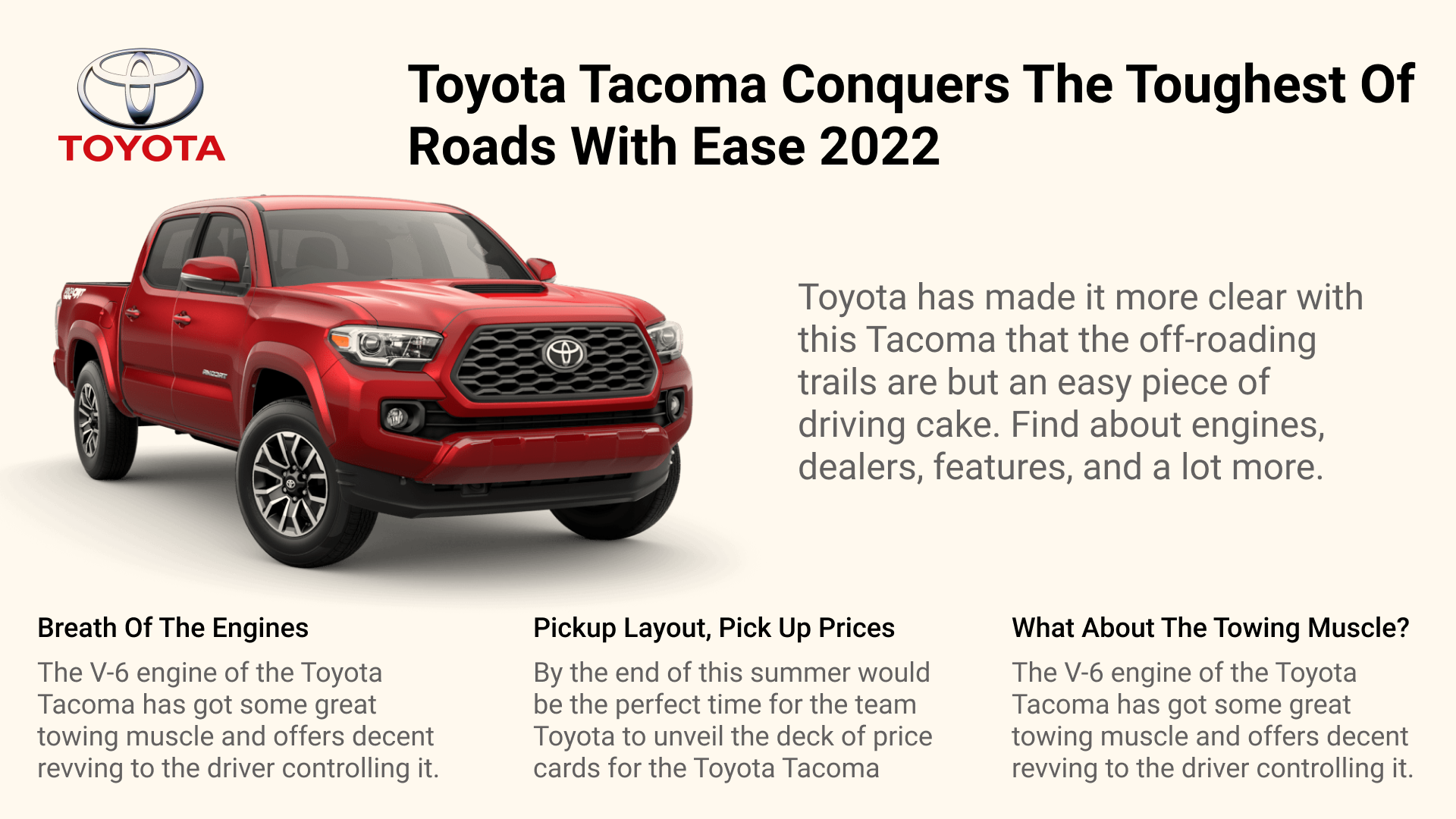 2022 Toyota Tacoma The Toughest Car | All Cars Online