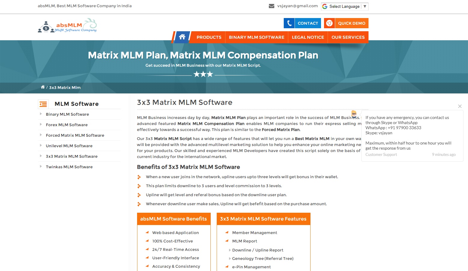 Readymade matrix mlm script