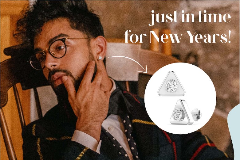 Spunky Ear Studs for Men For Your Year-End Ear Party