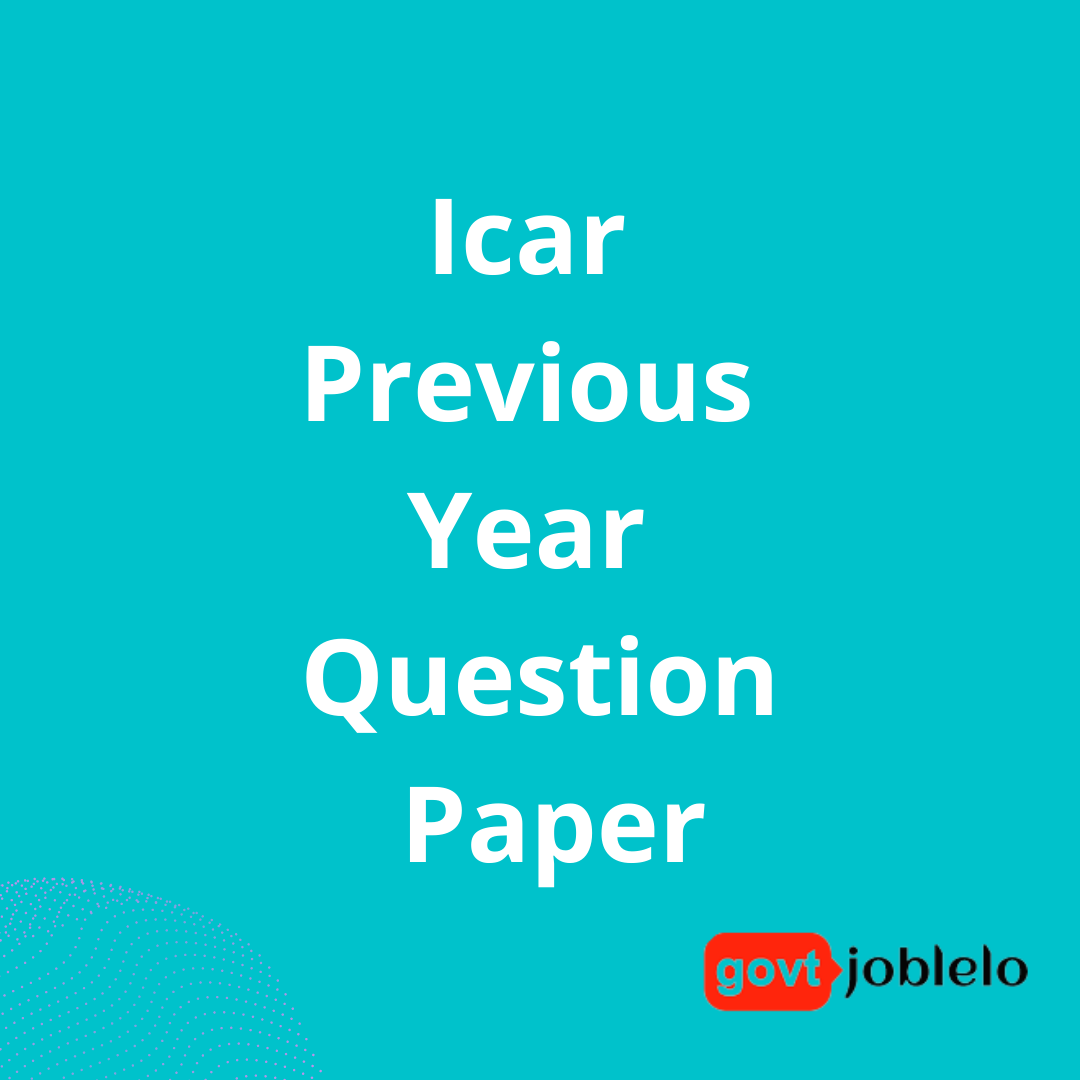 ICAR Previous Year Question Paper with Solution download PDF