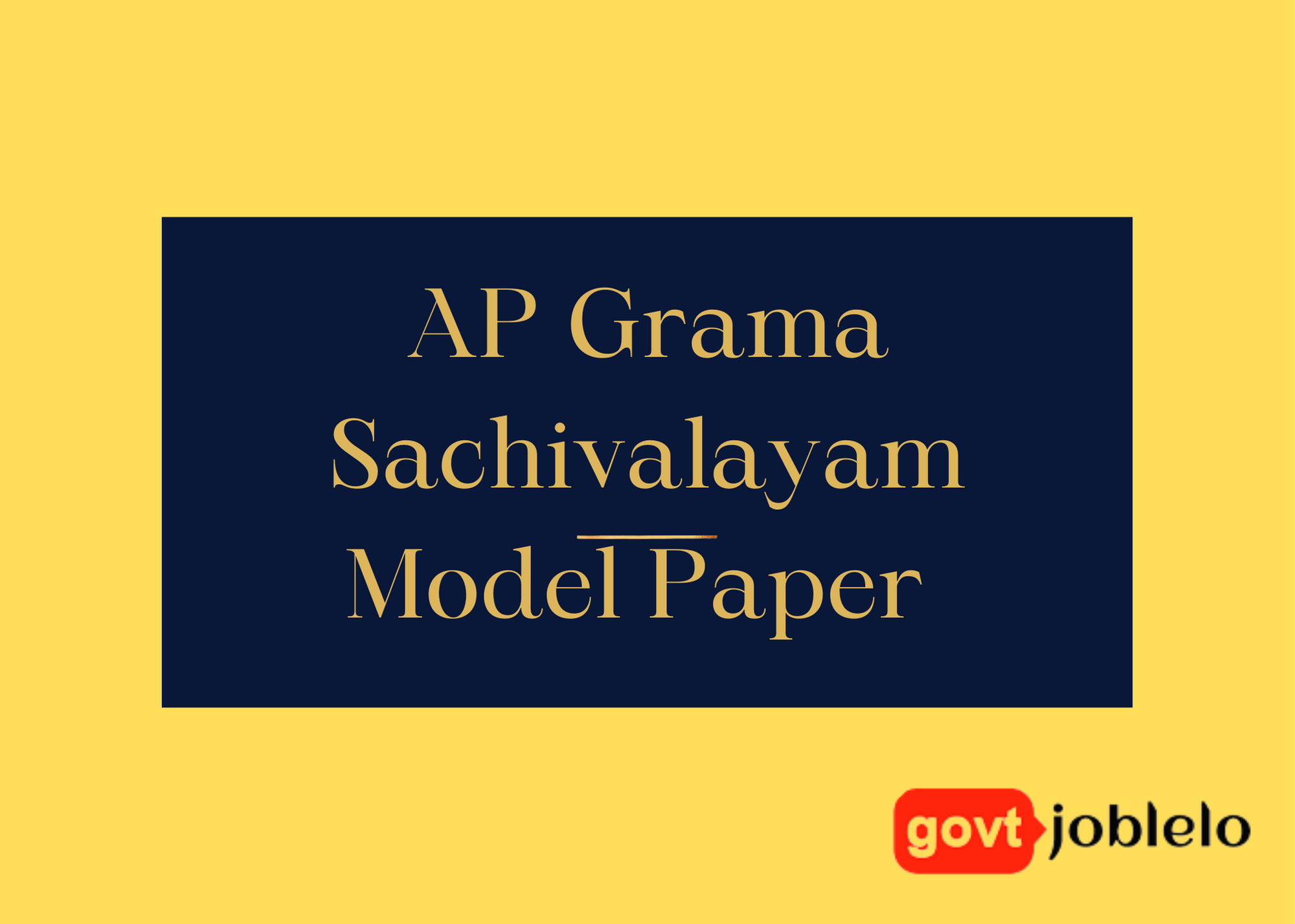 AP Grama Sachivalayam Model Paper PDF