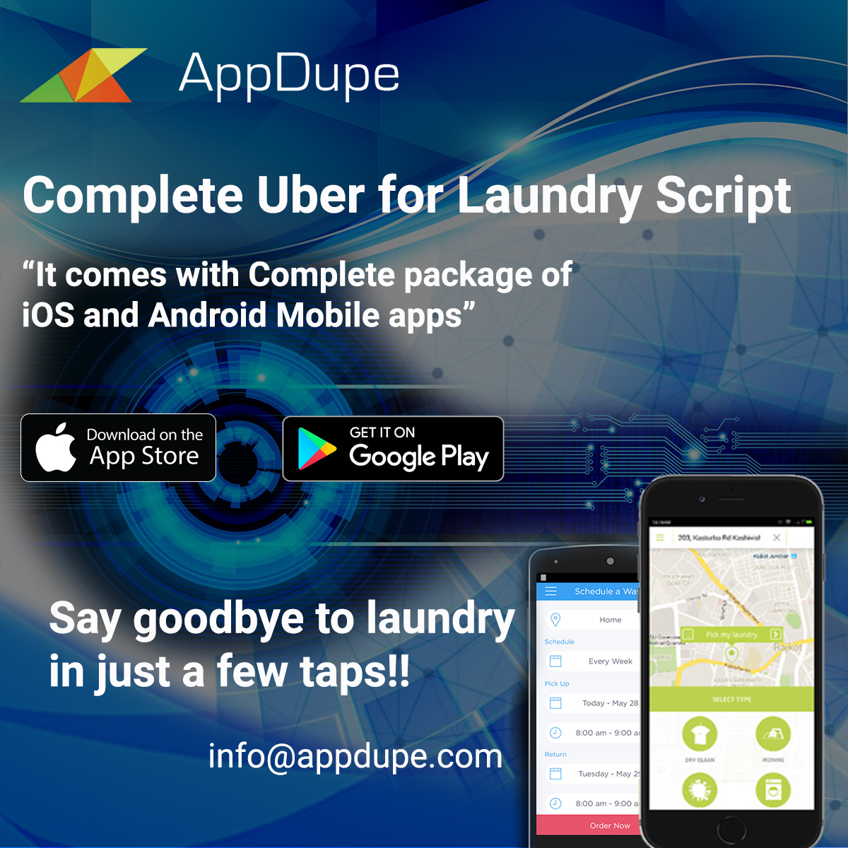 uber for laundry clone script - Appdupe