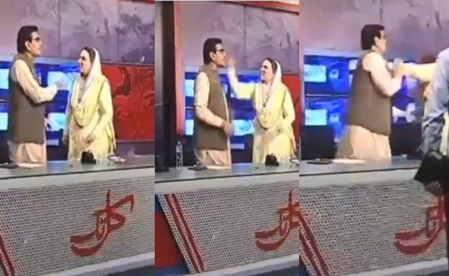 Viral Video: Women Leader Close To Imran Khan’s Slaps Pakistani MP During TV Show