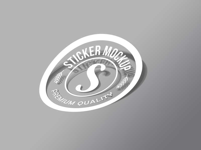 Best Sticker Mockup Design Template