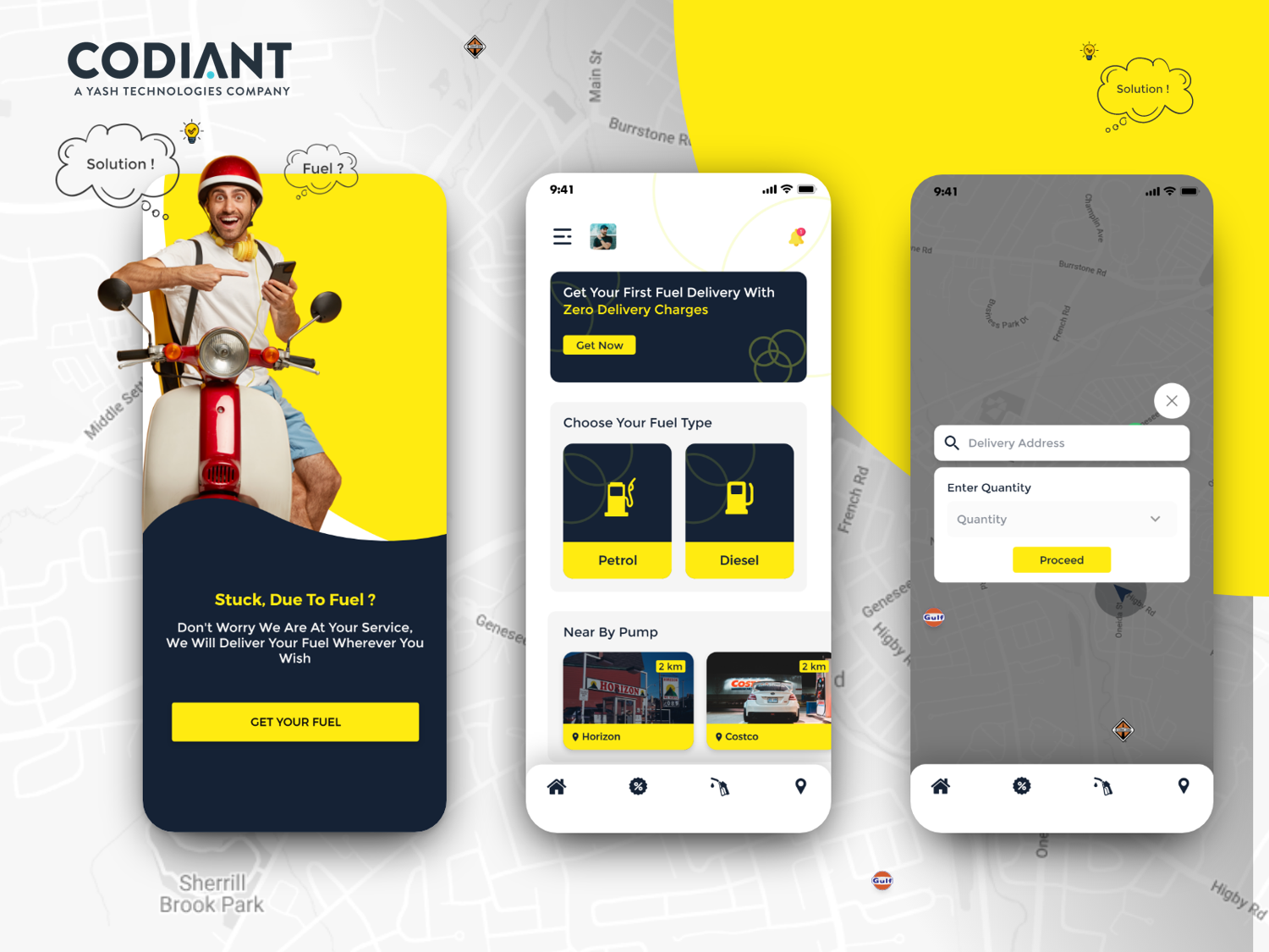 Online Fuel Delivery App UI Design
