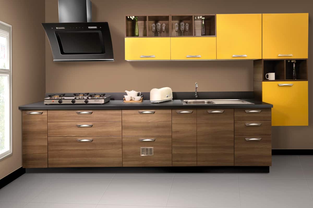 Yellow Combo Modular Kitchen
