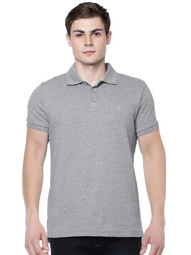 LIQUID POLO WITHOUT POCKET T-SHIRT - GREY