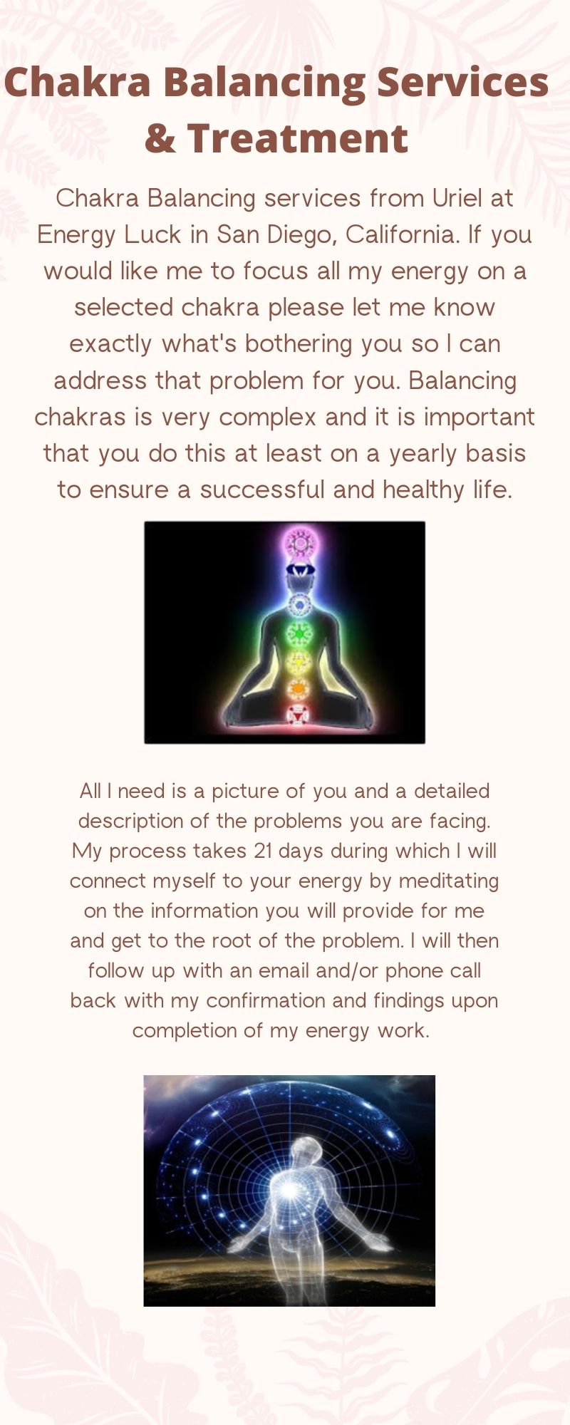 Chakra Balancing Services And Treatment
