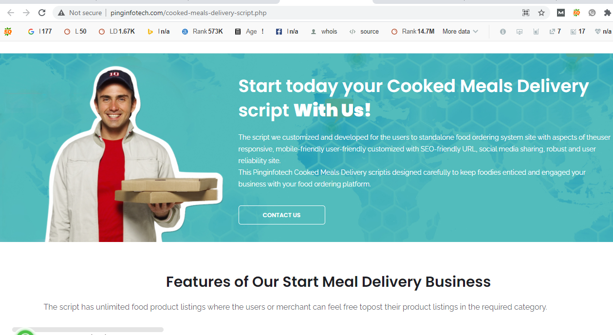 Readymade PHP food ordering script