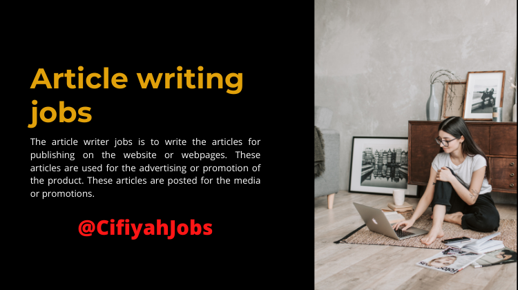 Best article writing job for content writers