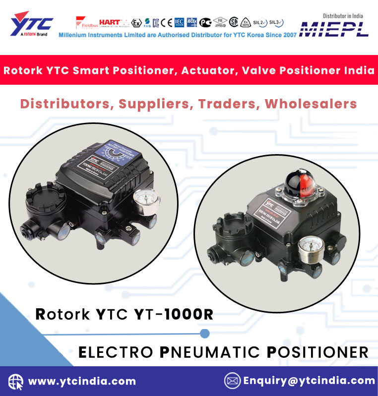Rotork YTC YT-1000R Electro Pneumatic Positioner Suppliers and Dealers In India