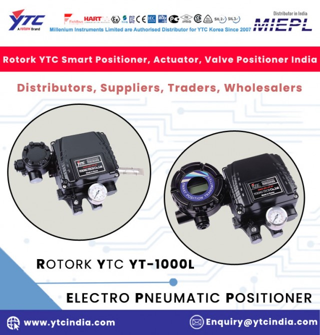 Rotork YTC YT-1000L Electro Pneumatic Positioner Suppliers and Dealers In India