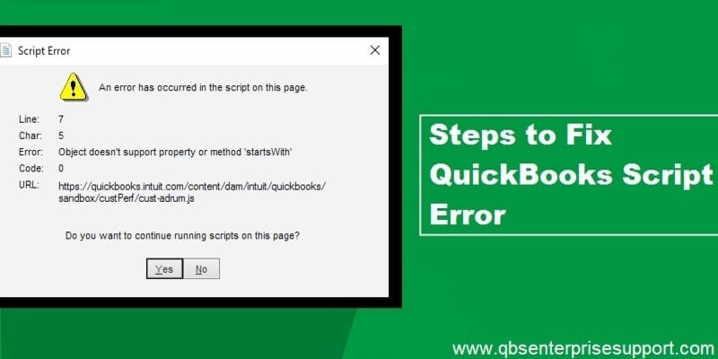 How to Resolve Script Error in QuickBooks Desktop?