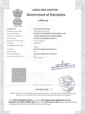 Get Affidavit Attestation in India.