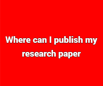 how to submit a research paper for publication