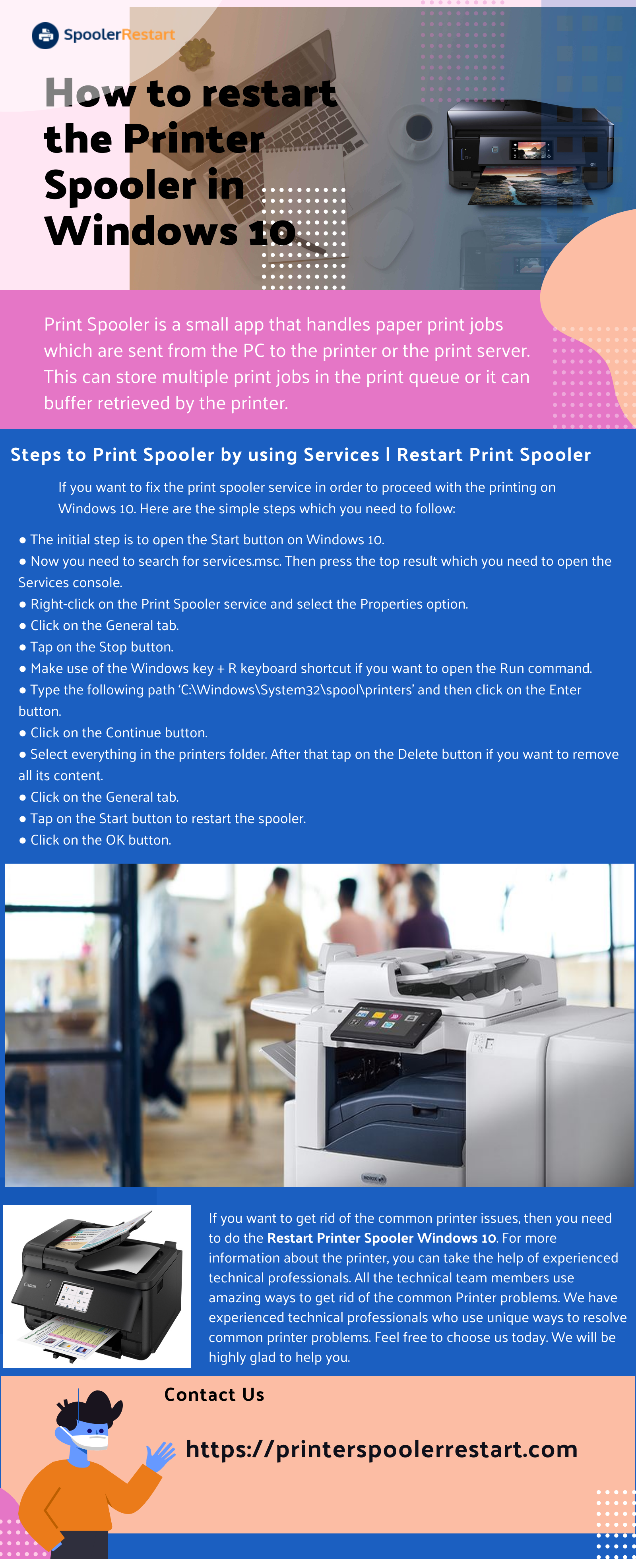 How to restart the Printer Spooler in Windows 10?