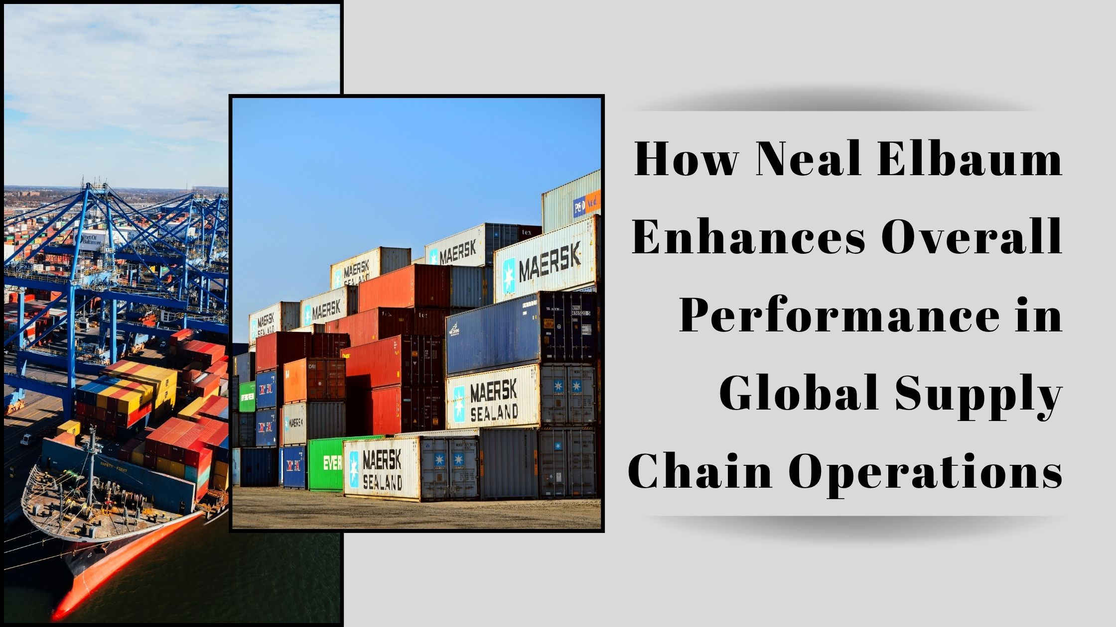 How Neal Elbaum Enhances Overall Performance in Global Supply Chain Operations