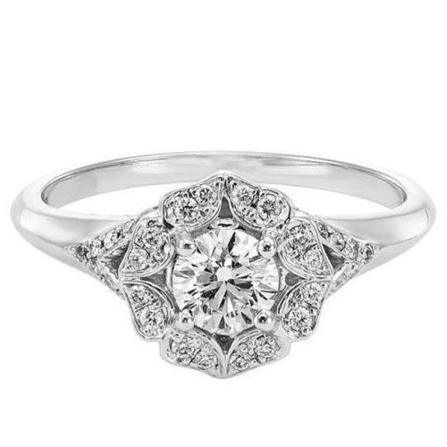 Harry Chad Enterprises is Providing Most Popular White Gold Round Diamond Engagement Ring