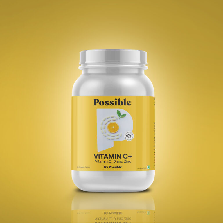 Buy Vitamin C+ chewable tablets for boosting immunity with Zinc, Vitamin C & D3 at Possible