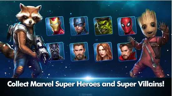 MARVEL Future Fight Apk Mod (Gold Crystals) for Android.