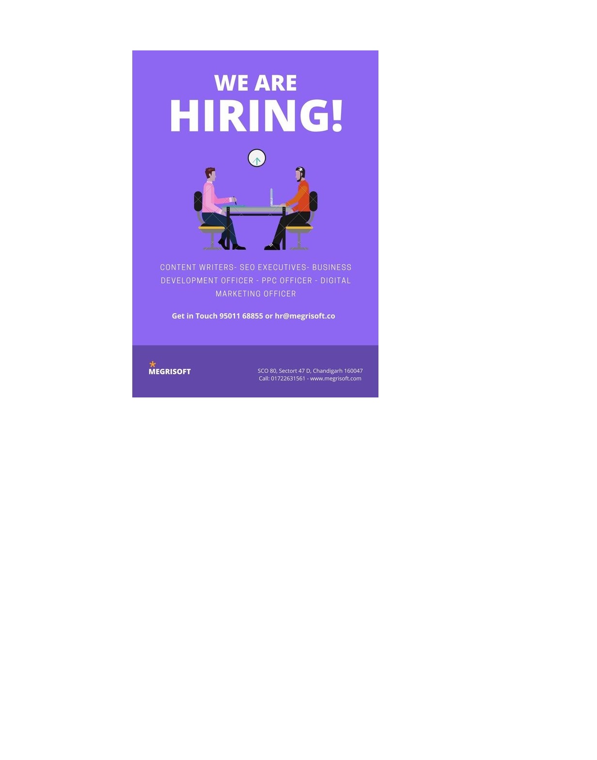 Megrisoft Urgent Job Hiring
