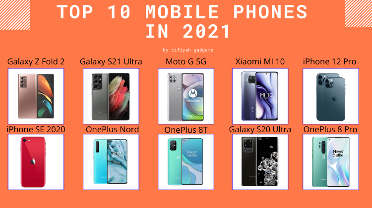 The best top 10 smartphones in 2021