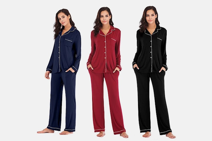 Womens Long Sleeve Pyjama Sets - Cheap Pajama Sets Womens