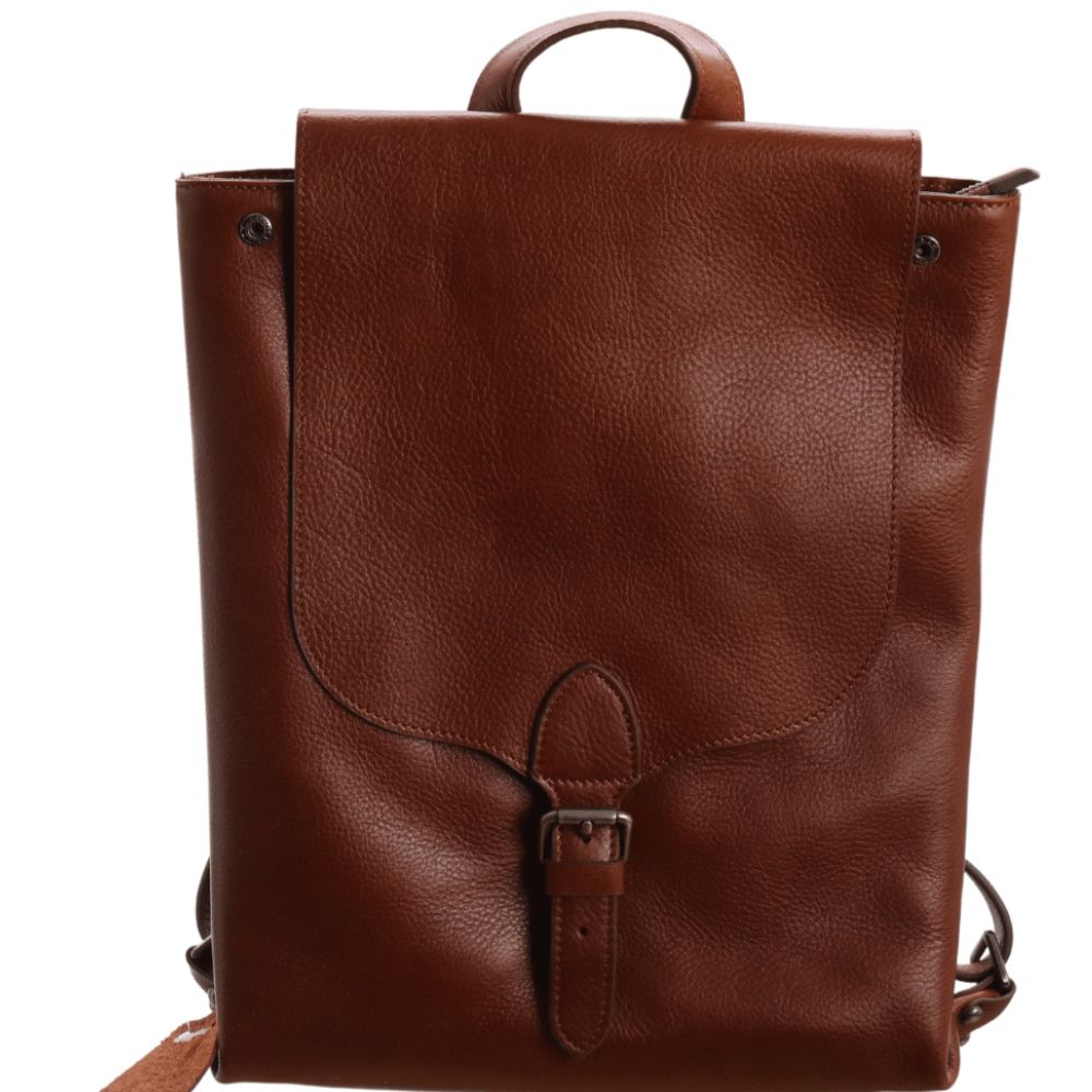 Leather backpack for women