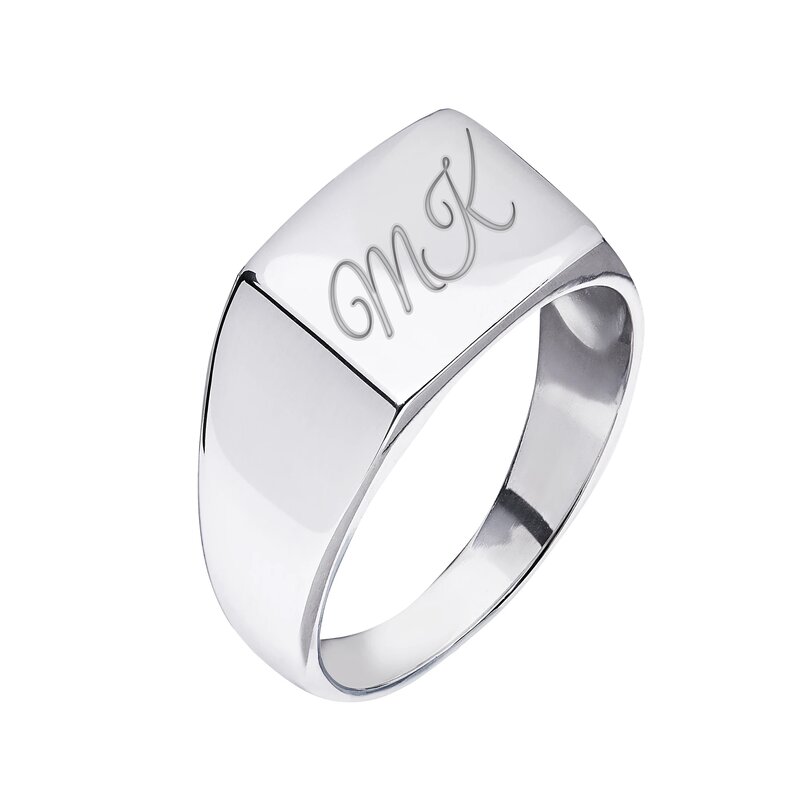 Men's Signet Ring/ Boy friend ring In Sterling Silver