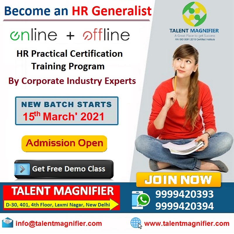 HR Generalist Practical Training Institute in Delhi NCR
