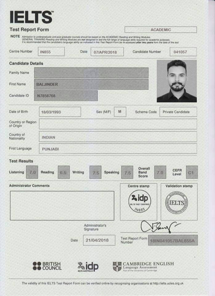 IELTS Certificate For Sale Online