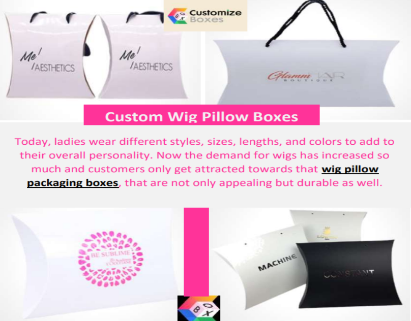 Custom Wig Pillow Packaging Boxes