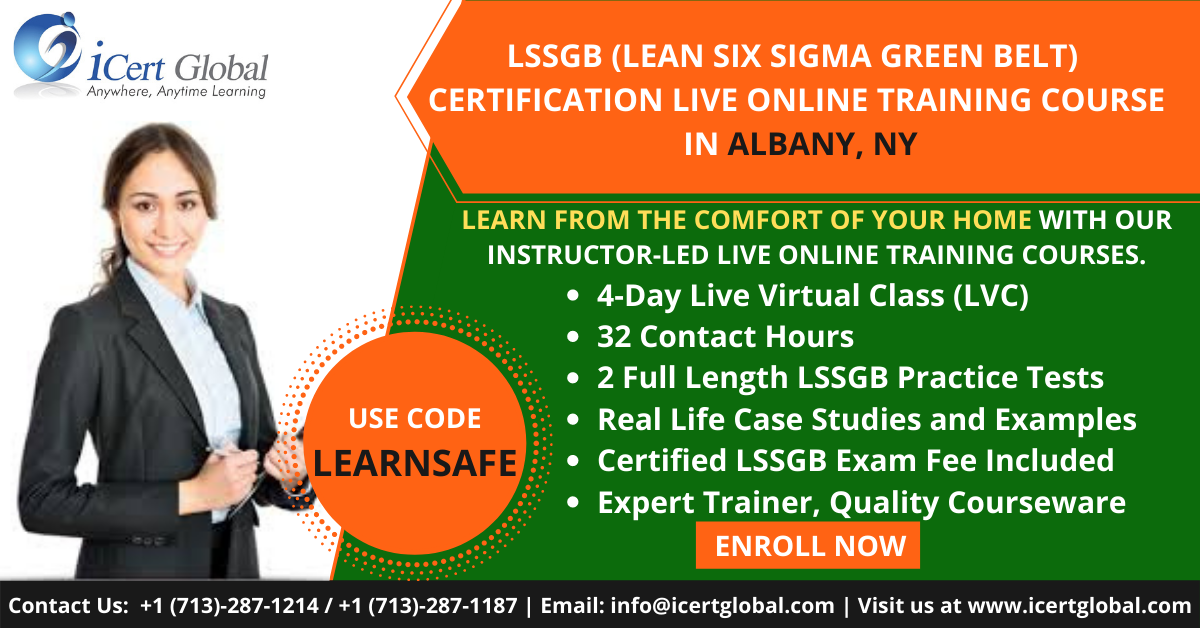 LSSGB  Live Online Training (LVC) Course in Albany, NY