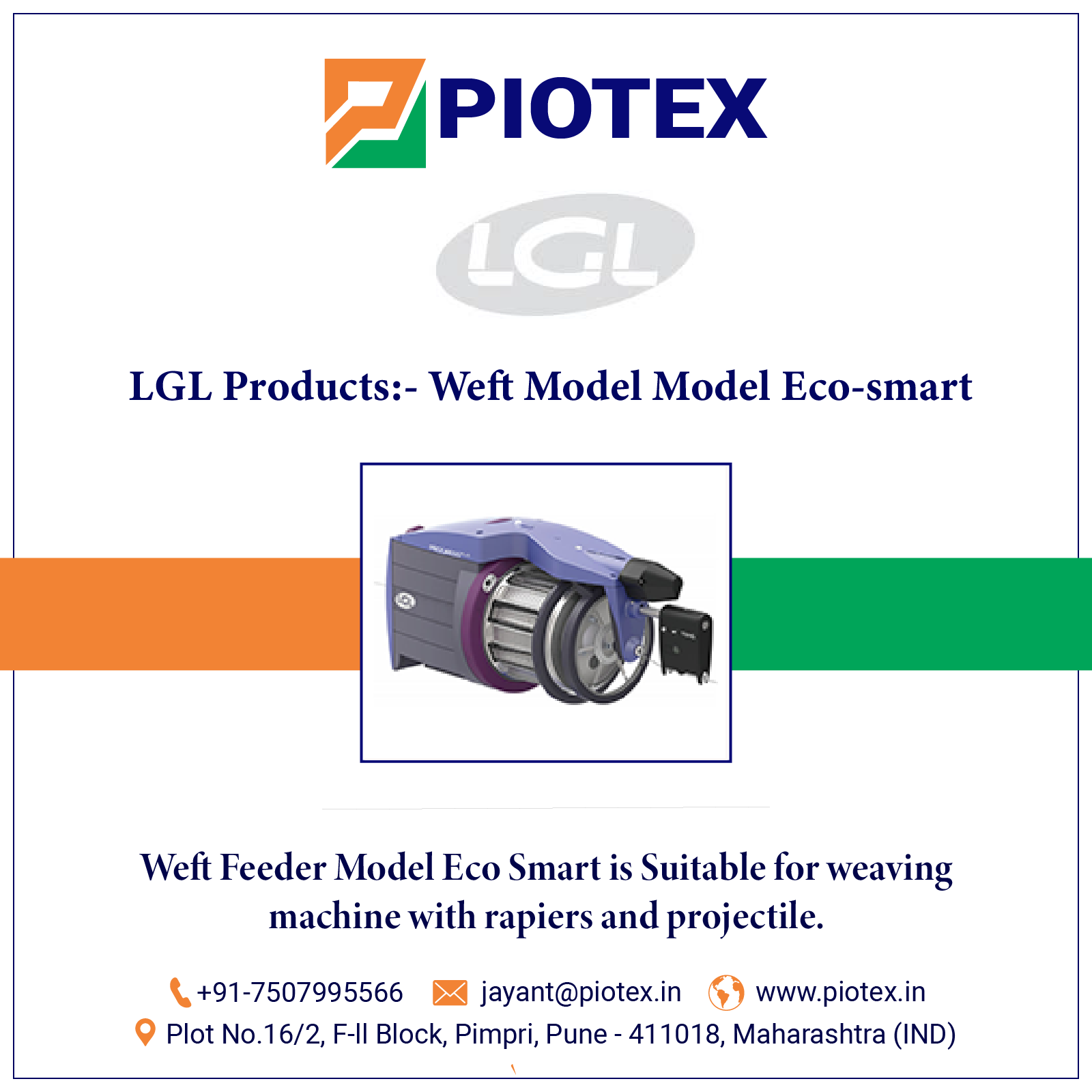 Weft Feeder Model Eco Smart | Lgl Weft Feeders |Piotex