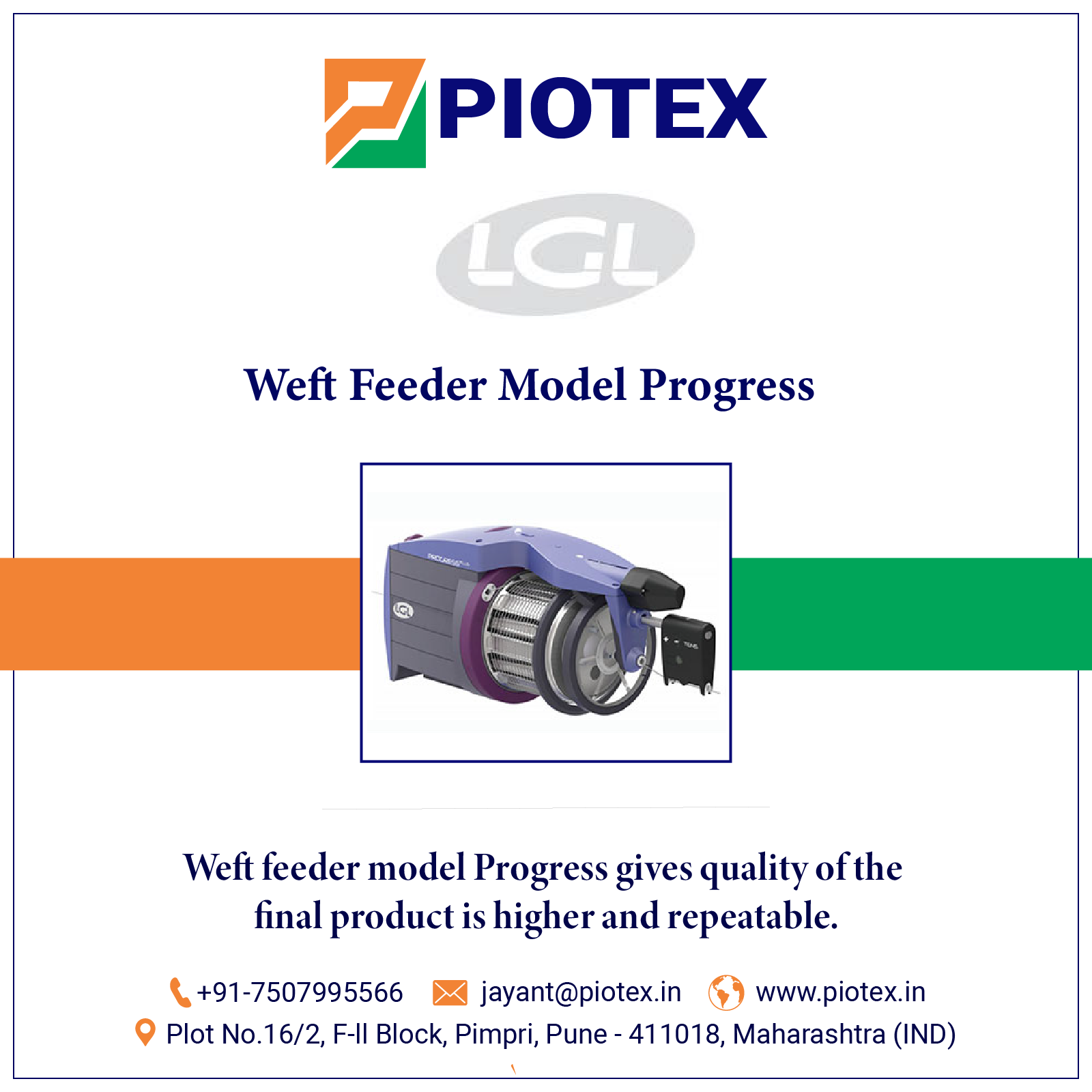 Weft Feeder Model Porgress | Lgl Weft Feeders |Piotex Ventures