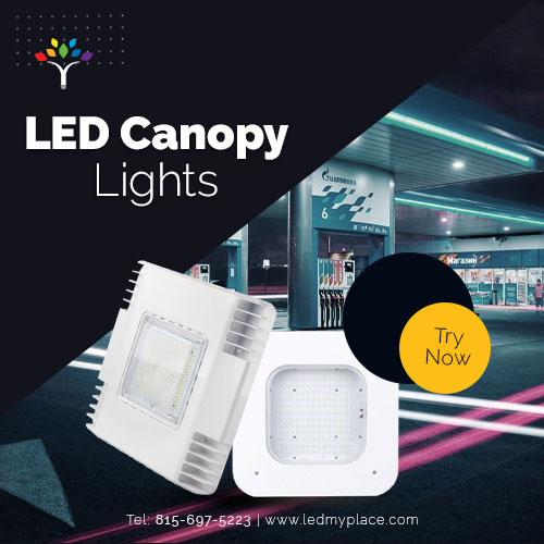 Buy LED Canopy Lights for gas stations and supermarkets