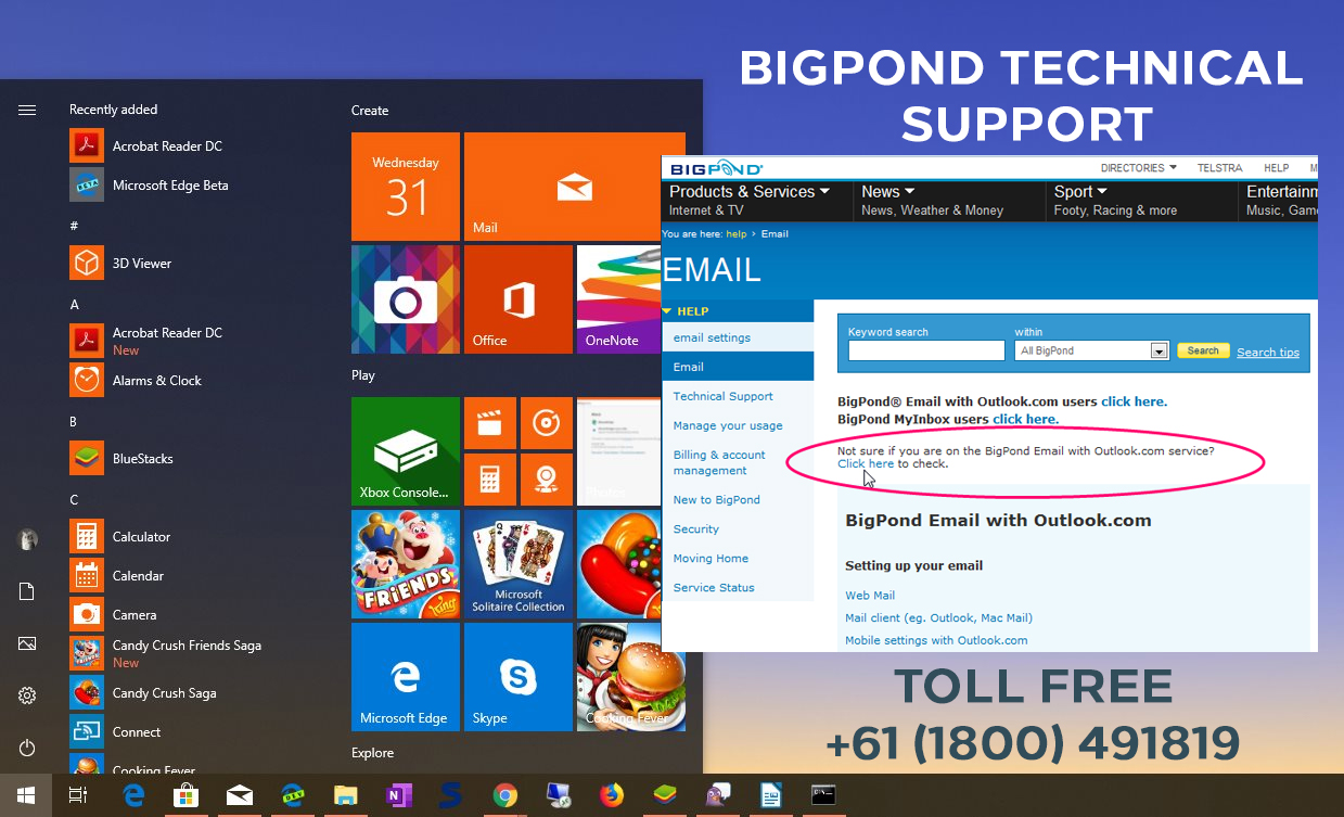 Contact Bigpond by phone