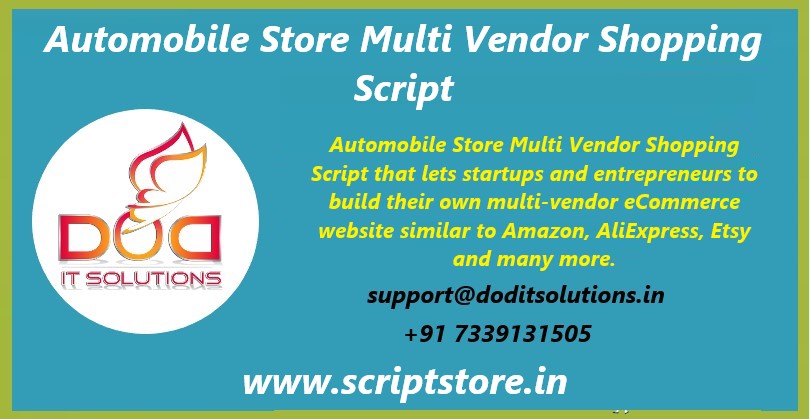 Automobile Store Multi Vendor Shopping Script - WEBSITE SCRIPTS