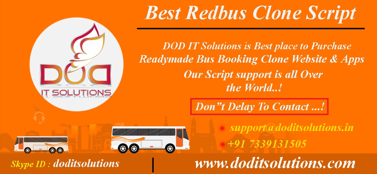 Best Online Redbus Bus Reservation Script - DOD IT SOLUTIONS