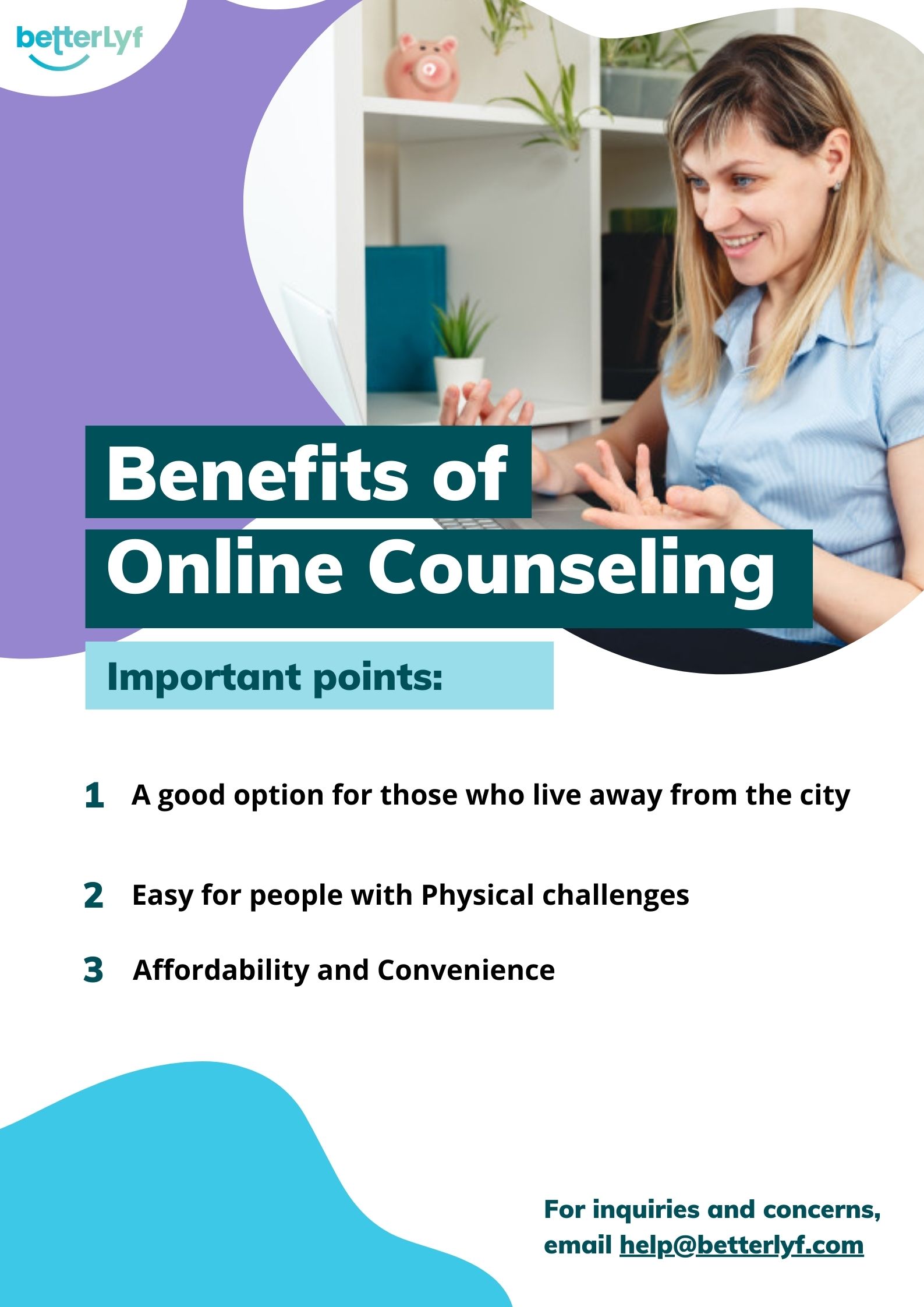 What are the advantages of Online Counselling?