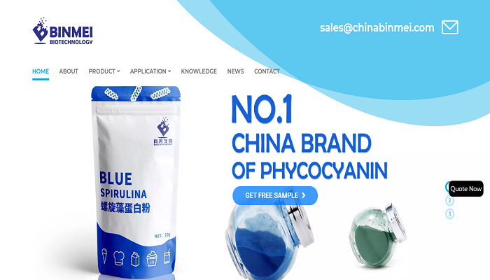 Binmei Biotechnology——a professional blue spirulina supplier